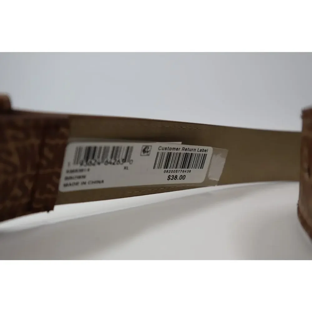Steve Madden Light Brown and Brown SM Logo Belt Size‎ XL